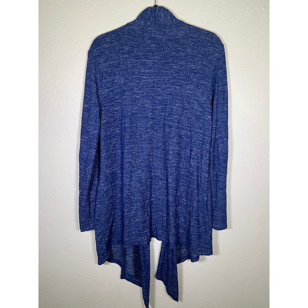 Hello Mello Carefree Threads Flyaway Cardigan Womens XL Blue Marl Travel Pouch - Picture 11 of 13